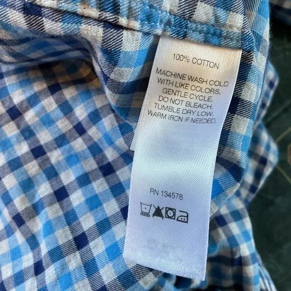 Vineyard Vines Slim Fit Tucker Shirt Blue Check Button Down Men’s Size XL Preppy - Picture 8 of 8